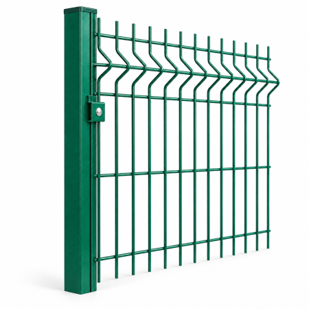 Stalp zincat de gard verde 60 x 40 x 1.5 mm, 2200 mm